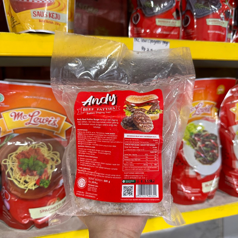 

Andy beef patties 500g