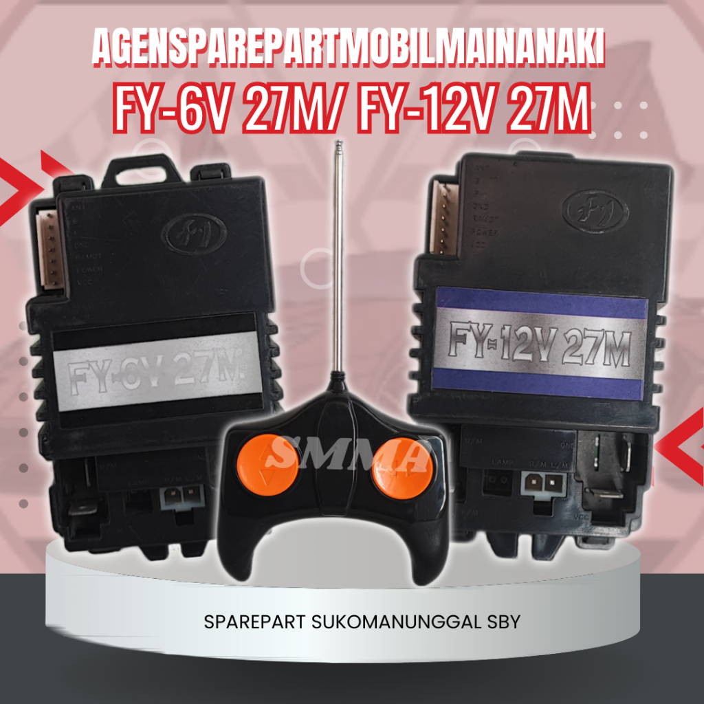 ⚡Ready⚡Remote Control + Reciever Mobil Mainan FY-6V/12V 27 M mobil aki,pliko,PMB,Wim cycle Mobil/Mot
