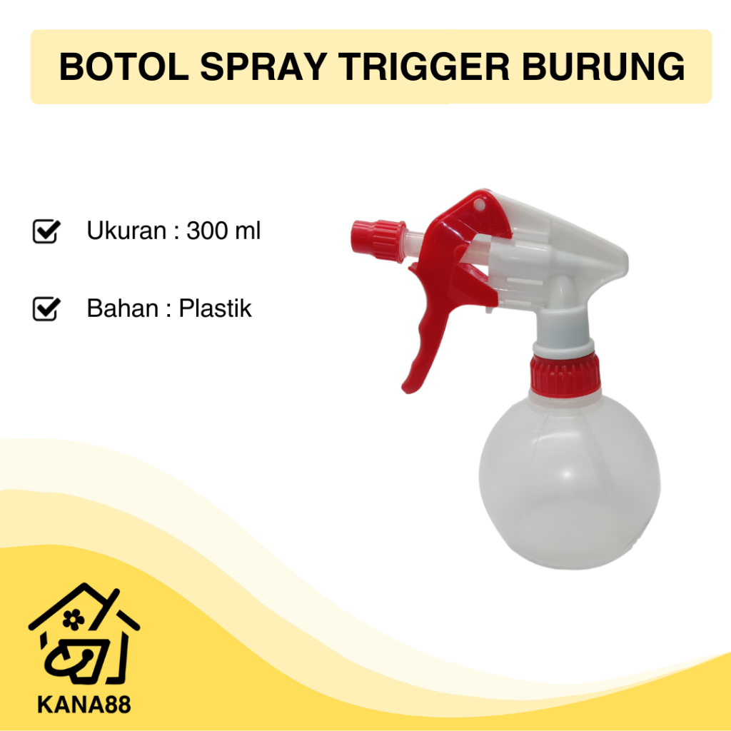 Botol Spray Trigger Burung 300 ml Plastik Spray Air Tanaman Murah