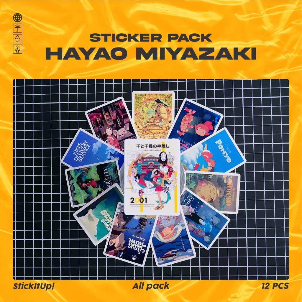 

COD✨ StickItUp Stiker Pack Stiker Poster Gambar Film Anime Hayao Miyazaki Retro Lucu Colorfull Keren Untuk Koper Laptop Skateboard