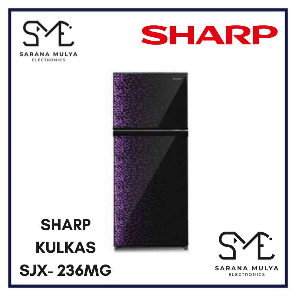 SHARP KULKAS 2 PINTU SJX 236MG - LEMARI ES 2 PINTU TANPA BUNGA ES SHARP 187L