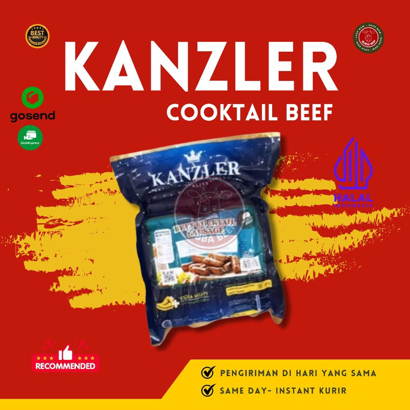 Sosis Kanzler Beef Cocktail | Kanzler Beef Cocktail Sausage | Kanzler Sosis Sapi Premium | Sosis Sap