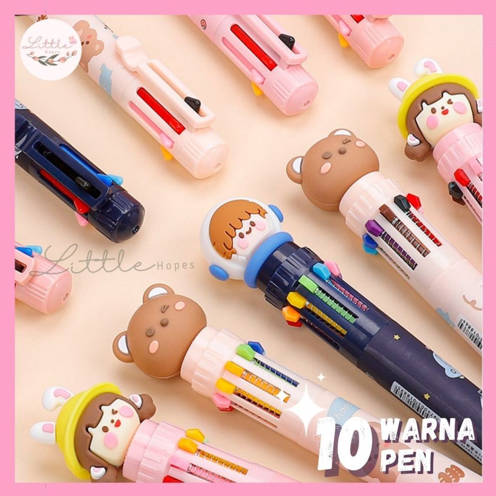 

Pen Banyak Warna Multicolor 8 warna/10 warna Pastel Colorful Pulpen mekanik dekorasi aesthetic korean cod viral journal diary alat tulis sekolah kantor kerja DIY lucu unik hadiah kado anak termurah tinta warna kartun design