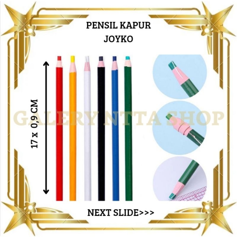 

GNS - PENSIL KAPUR JOYKO WARNA PENANDA BAHAN BAJU KAIN JAHIT