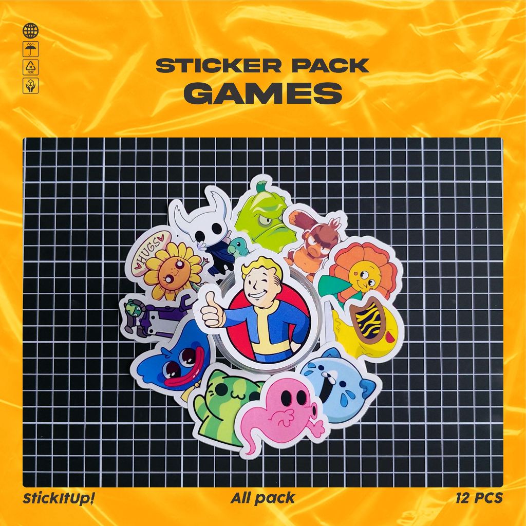 

COD✨ StickItUp Stiker Pack Games Lucu Colorfull Keren Untuk Koper Laptop Skateboard