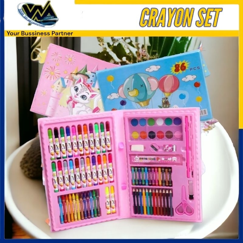 

WMEDIA Set Alat Tulis Anak Krayon & Pastel Warna Warni 68 Pcs / Set Crayon 68 Pcs