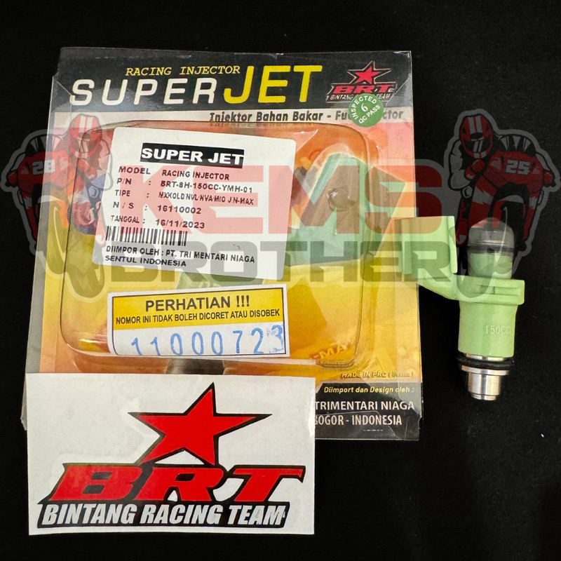 Injektor Orinal BRT NMAX AEROX MIO J NVL NVA 8 Hole 180 CC 8 Hole dan 10 Hole untuk 150Cc 180Cc