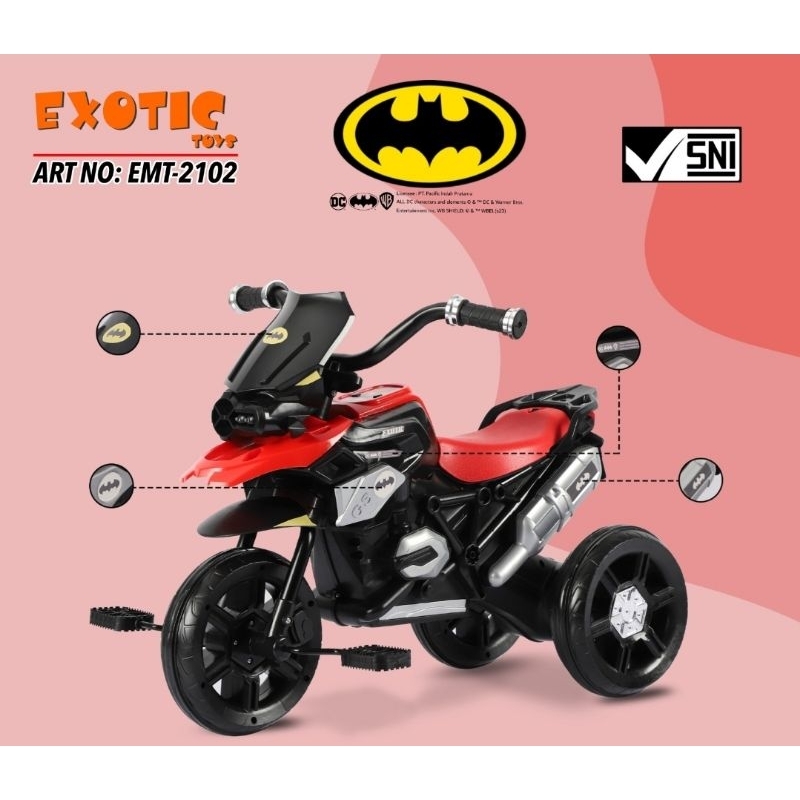 SEPEDA ANAK RODA TIGA MODEL MOTOR Exotic ET 2102  / PMB M888A M-888A M 888A M 888 A ( GOWES )