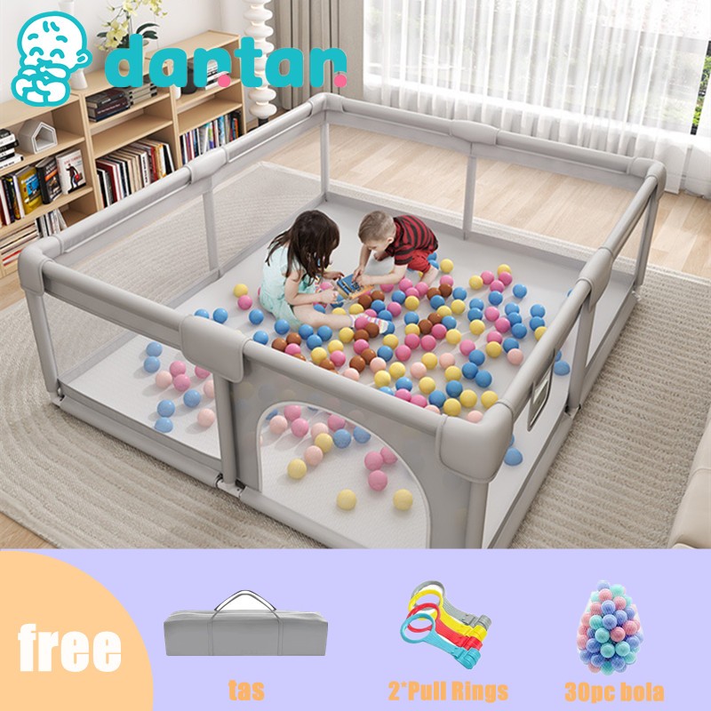 DanTAN Baby Playpen Fence pagar bayi kolam mandi bola anak tempat bermain anak mainan tenda anak pag
