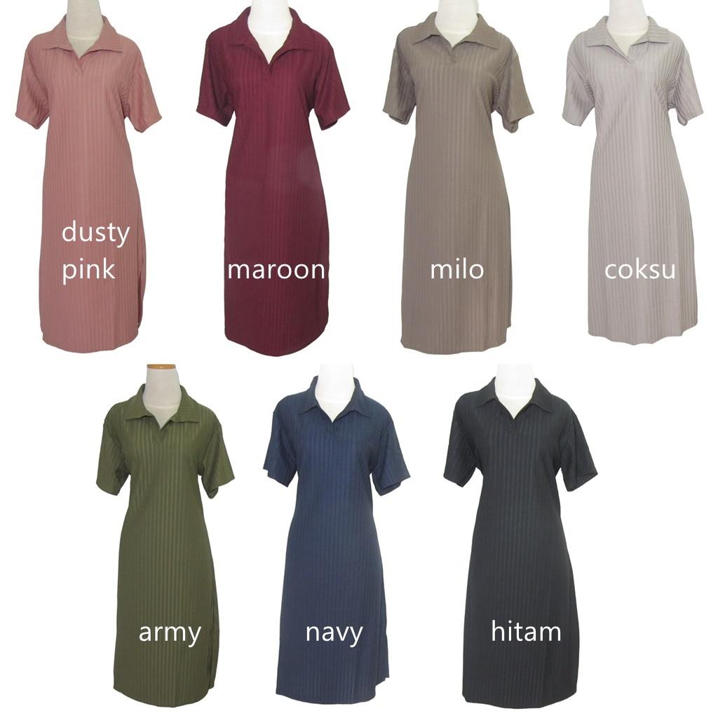 RBM-8763 DRESS KOREA KNIT PREMIUM BIGSIZE JUMBO KERAH