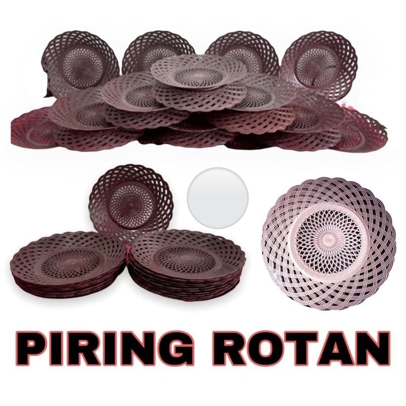 Piring Anyam Plastik / Piring Rotan Anyam / Piring Hajatan