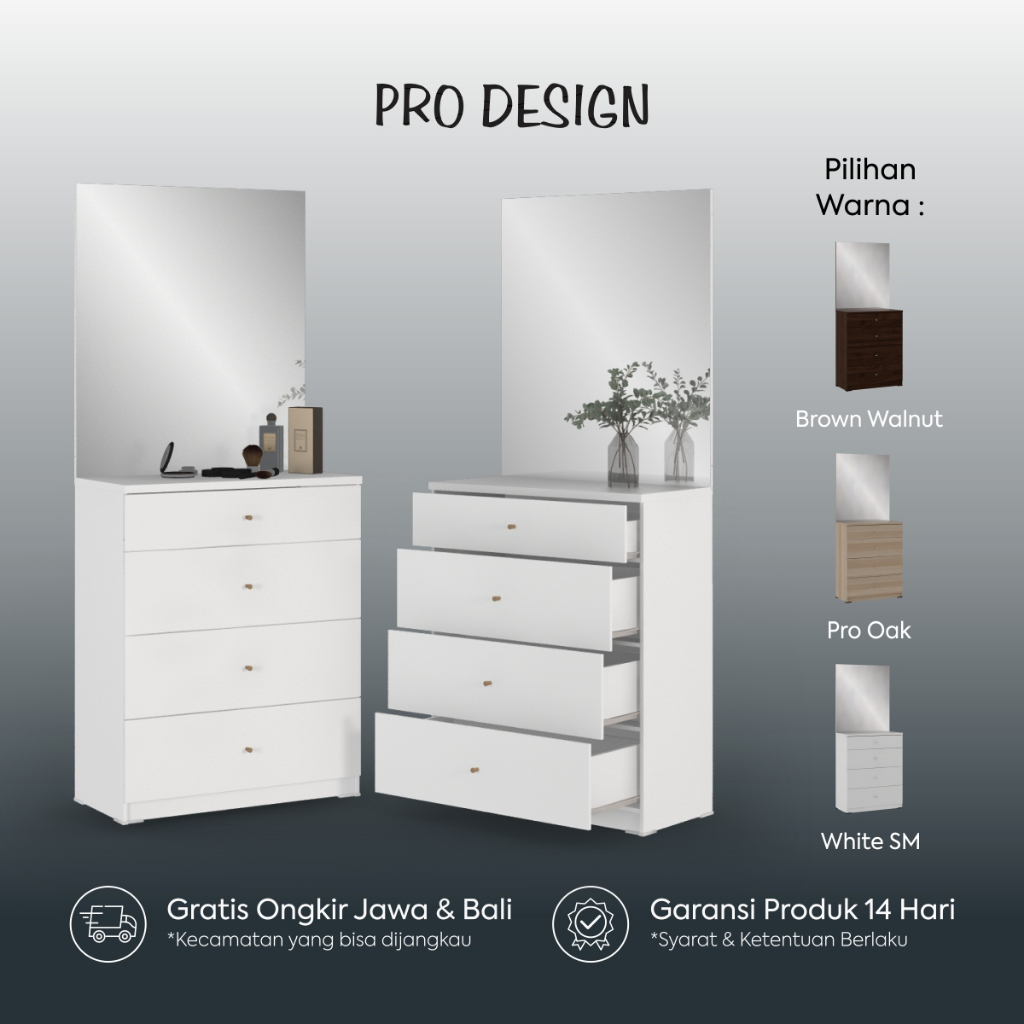 Pro Design Yuka YKADS 80 Meja Rias