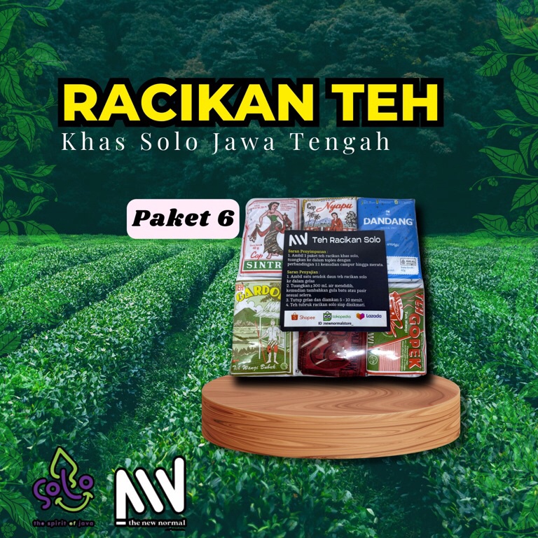 

[☝G38\] PAKET 6 TEH KOMBINASI KHAS SOLO / RACIKAN SPESIAL TEH CAP 999 GOPEK NYAPU SINTREN DANDANG GARDOE [286]