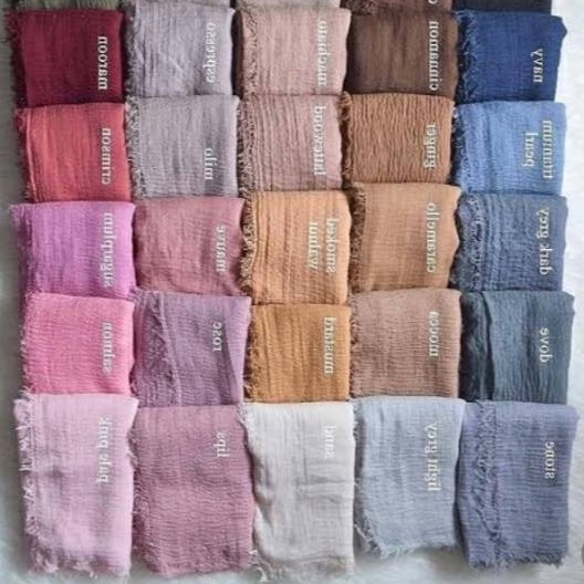 Hijab Segi Panjang Pasmina Crincle Kerudung Pashmina Crinkle Hijab Pasmina Kusut Jilbab Phasmina Kri