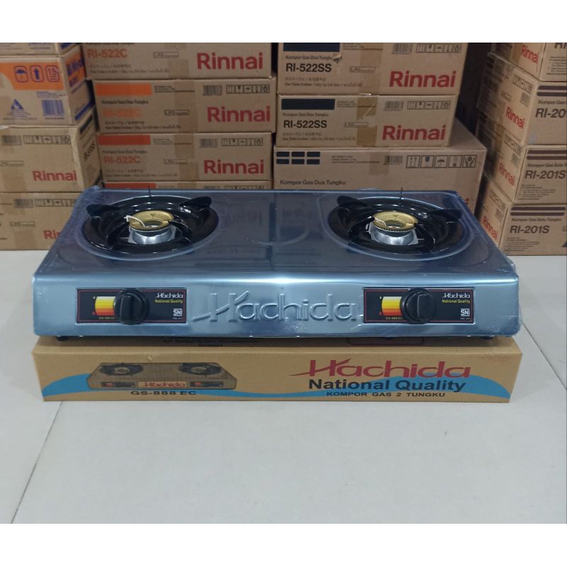 Kompor Gas 2 Tungku HACHIDA Stainless Stell GS-888 EC