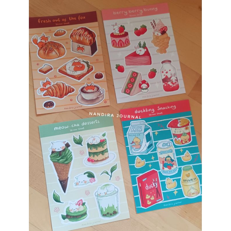 

Sticker Sheet - Cute Animal Snack by Nandira Journal