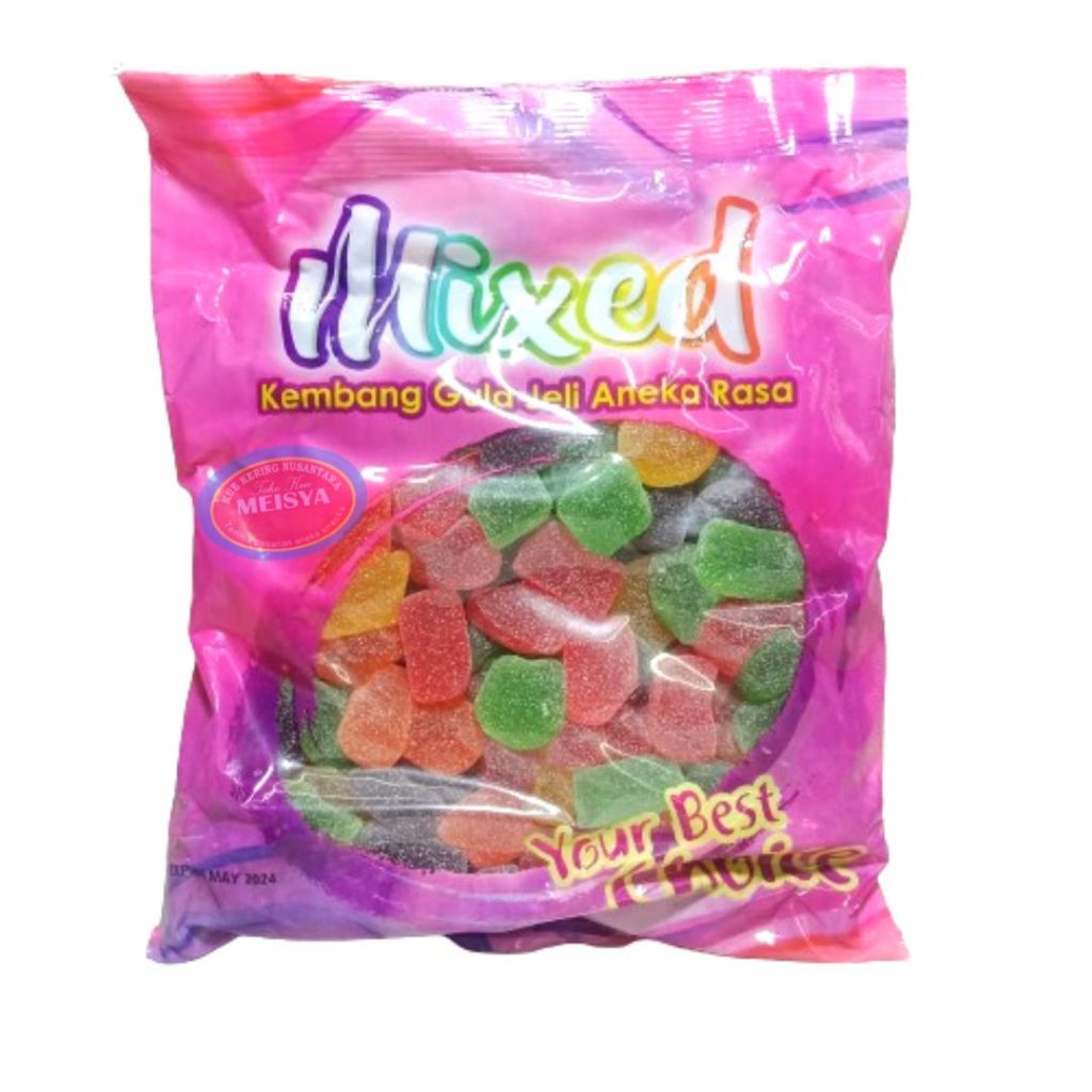 

Jelly Waisun 1kg/ jelly Malaysia/ waisun jelly/ kembang gula jelly/ mixed pastilles / mixed kembang gula jelly/ jelly malaysia