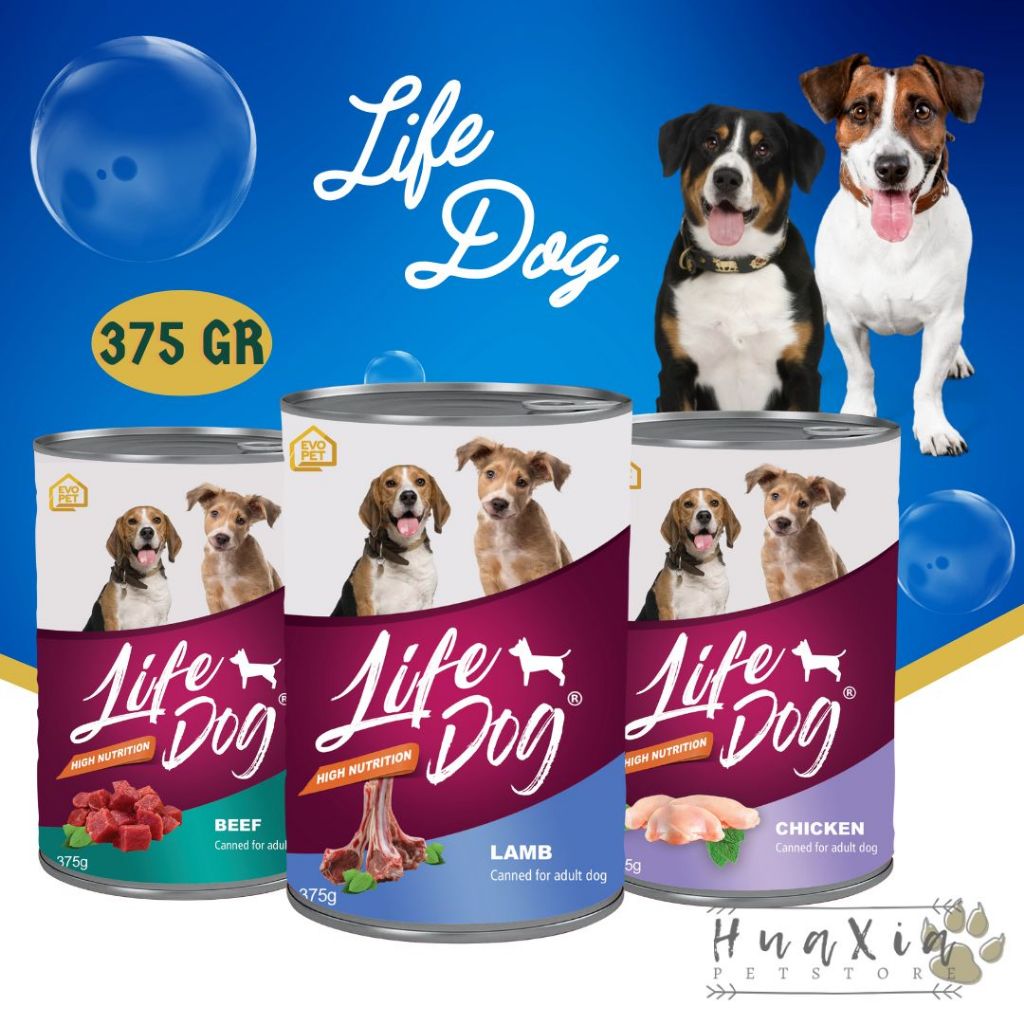 Makanan Anjing Kaleng - Life Dog Series Wet Food 375 gram - Canned Wet Dog Food GROSIR