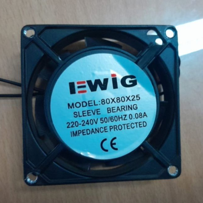 Ewig Axial Blower Fan Size 80x80x25 (3 Inci) 220-240VAC