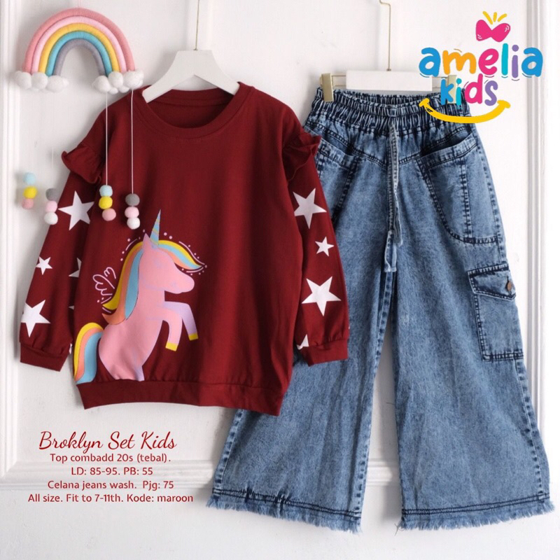 (BISA COD) BROKLYN SET KIDS // SETELAN CELANA ANAK // ORI BY AMELIA KIDS