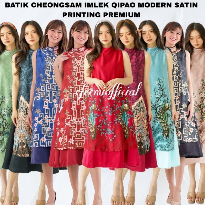 ESA716 DRESS BATIK MODERN//GAUN PESTA TRENDY PARTY DRESS LONG/DRESS BATIK WANITA