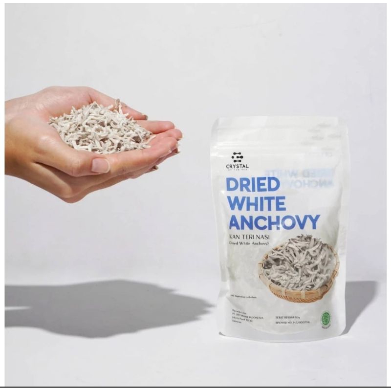 

Crystal of the sea- dried white anchovy