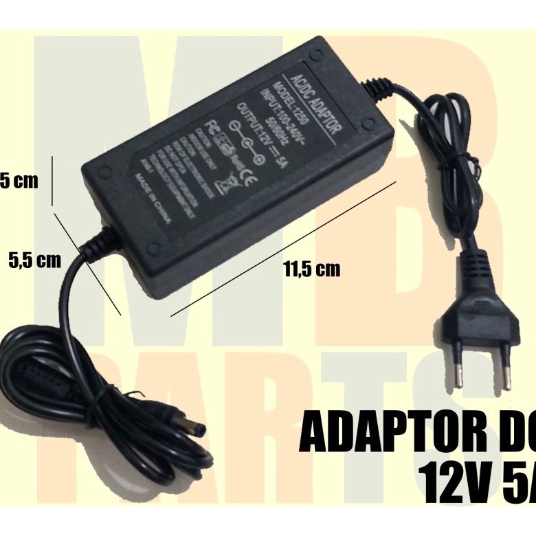 [ART. A58D] Adaptor 12 Volt 5 Amper Murni Untuk Pompa DC