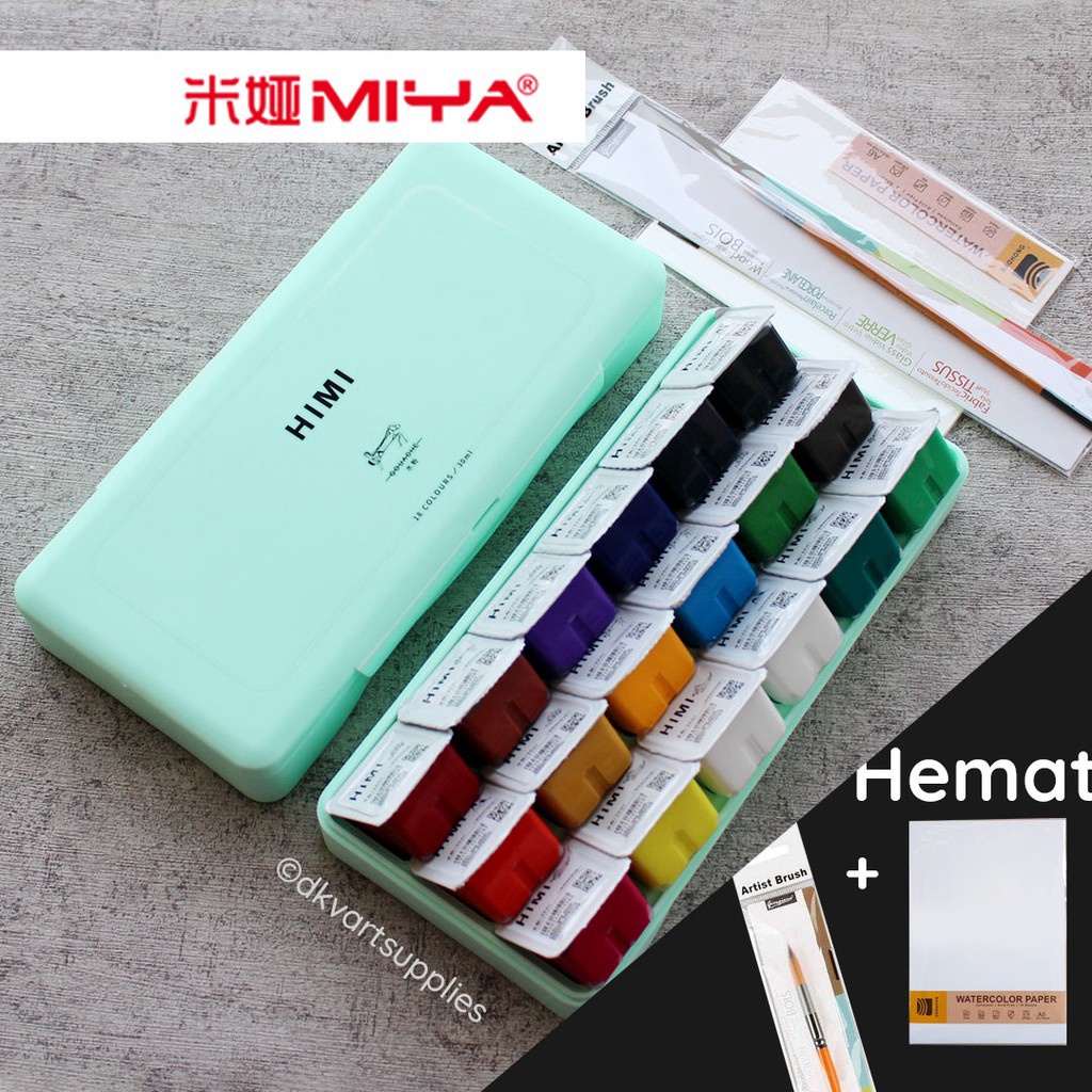 

✨MEN SALE✨ Miya Himi Gouache 18 Warna Colors 30ml !!!