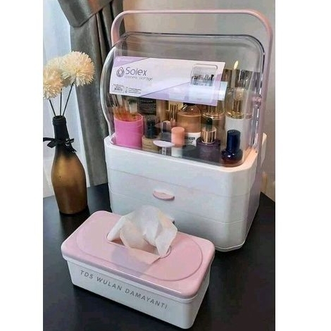 Technoplast Cosmetics Storage Set Rak Kosmetik Portable Serbaguna Organizer Perhiasan Makeup