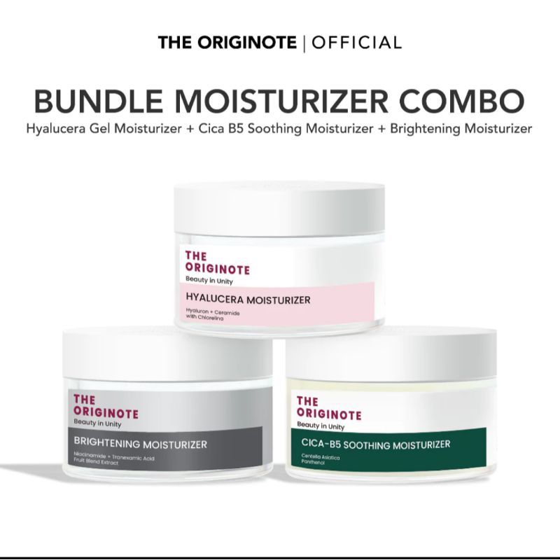 The Originote Bundle Moisturizer Combo - Hyalucera Gel Moisturizer+Cica Moisturizer
