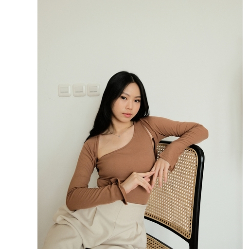 Rose | Rose One Shoulder Top | One Shoulder Cardigan Top | Bolero Top | Two Piece Top | Knit One Sho