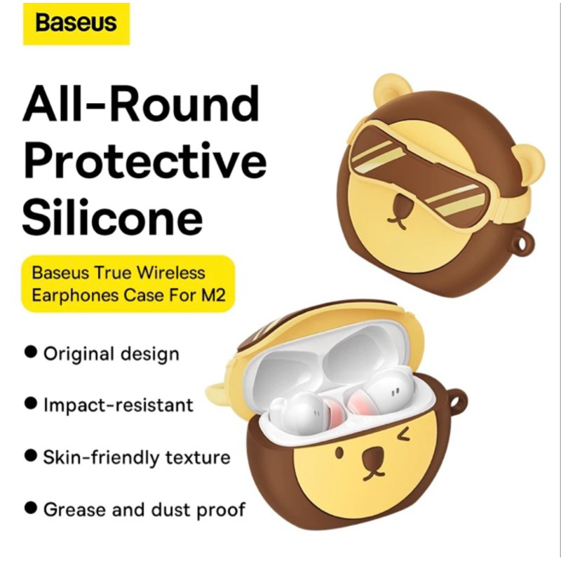 Baseus Case Silicone Earphone Earbuds TWS Bowie M2 Original Casing