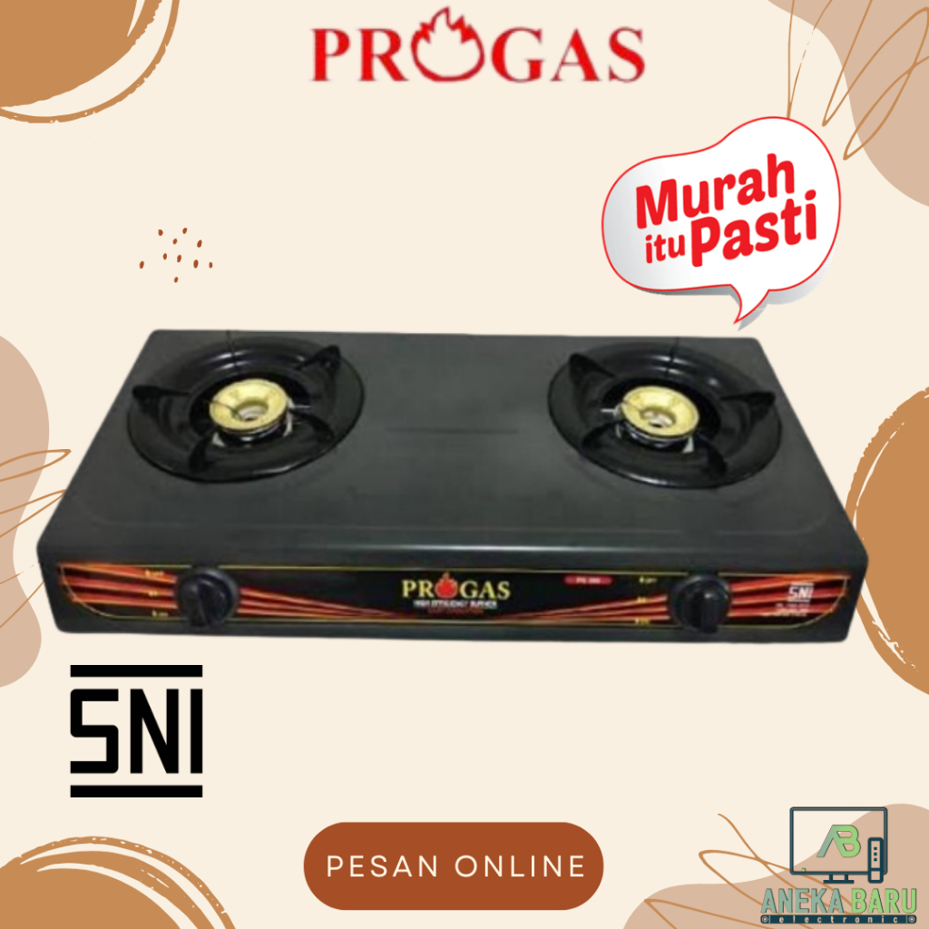 [READY & COD] Progas Kompor Gas 2 Tungku Teflon PG-269C / PG269C / PG 269 C