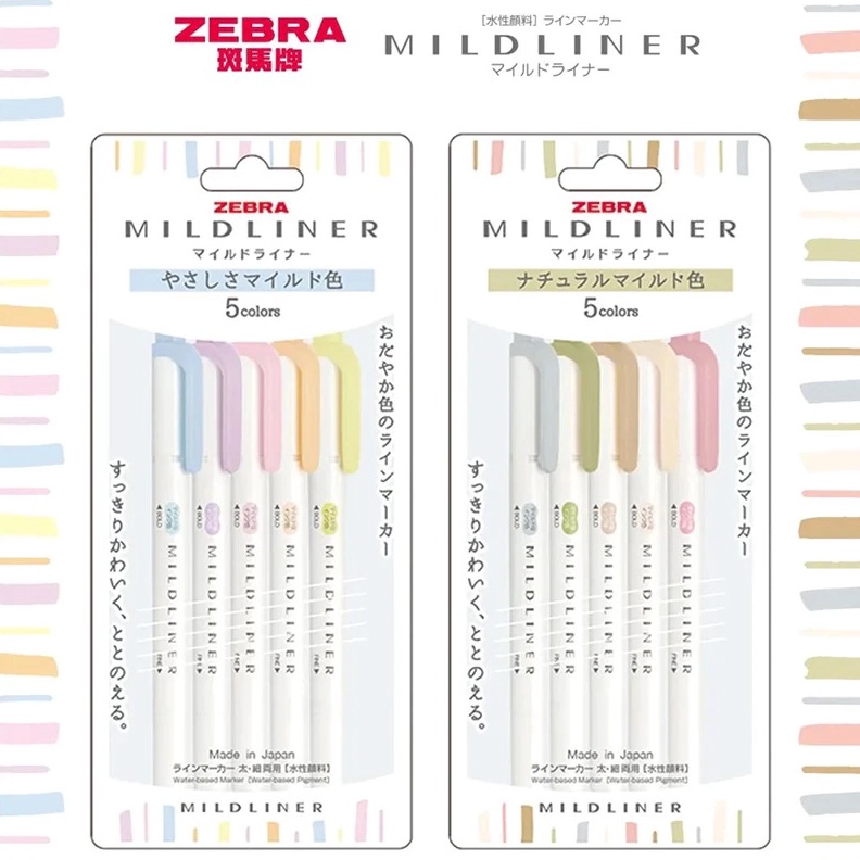 

✨Grosir✨ Zebra Mildliner Gentle Natural Mild Colors Double Sided Highlighter New Colors grosir