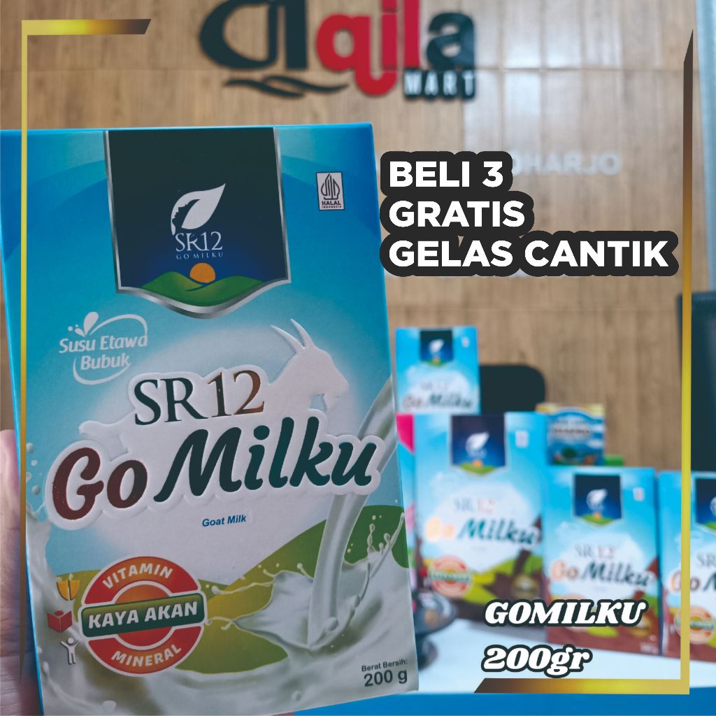 

PROMO TERLARIS !! GOMILKU 200gr GO MILKU SR12 SUSU KAMBING ETAWA HERBAL 200GR AQILAMART TRANGSAN