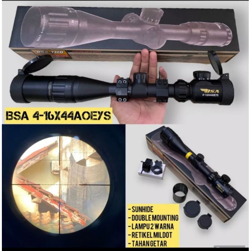 Teleskop BSA 4-16x44 AOEYS Mounting Double Baut