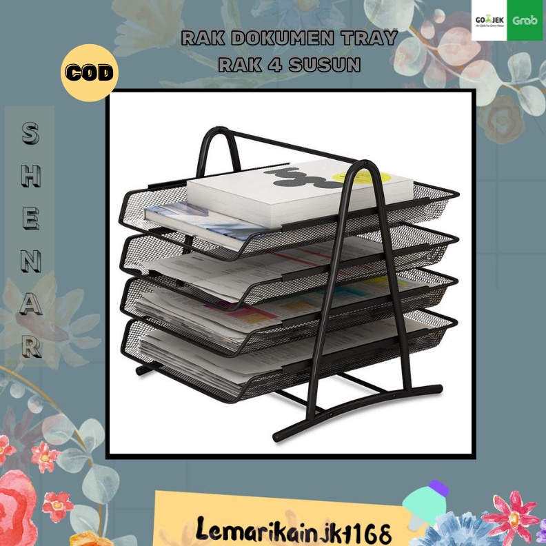 

BISA ✨COD✨ (2KG) DOCUMENT TRAY 4 SUSUN / RAK DOKUMEN 4 TINGKAT| FILE DOCUMENT TRAY| WADAH DOCUMEN 4 SUSUN |Rak Dokumen Kertas Elevated Letter Tray 4 Susun Besi|Rak File meja|rak file kertas A4 !!!