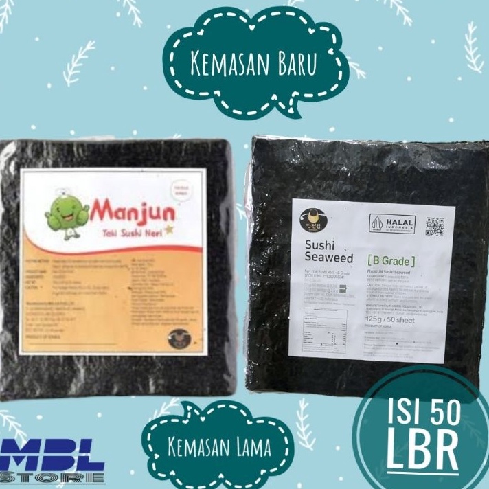 

modelTipe GVY520 Manjun Sushi Nori Rumput Laut Seaweed 50 Sheet