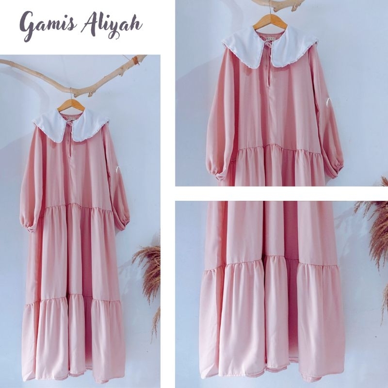 Gamis Aliyah Polos Dress Poliester