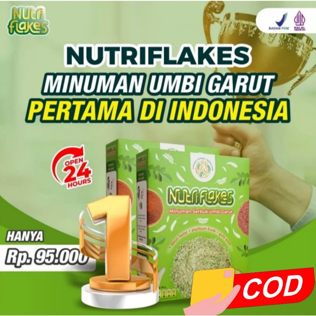 

PROMO HARI INI Nutriflakes - Minuman Serbuk Umbi Garut Ampuh Mengatasi Maag Asam Lambung 1 Box 