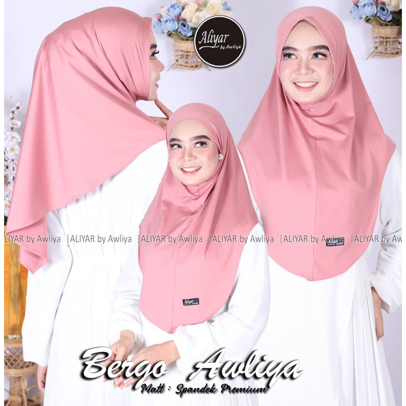 HIJAB BERGO AWLIYA ORIGINAN ALIYAR BY AWLIYA||HIJAB BERGO INSTAN||HIJAB SPORT||AWLIYA COLLECTION||BE