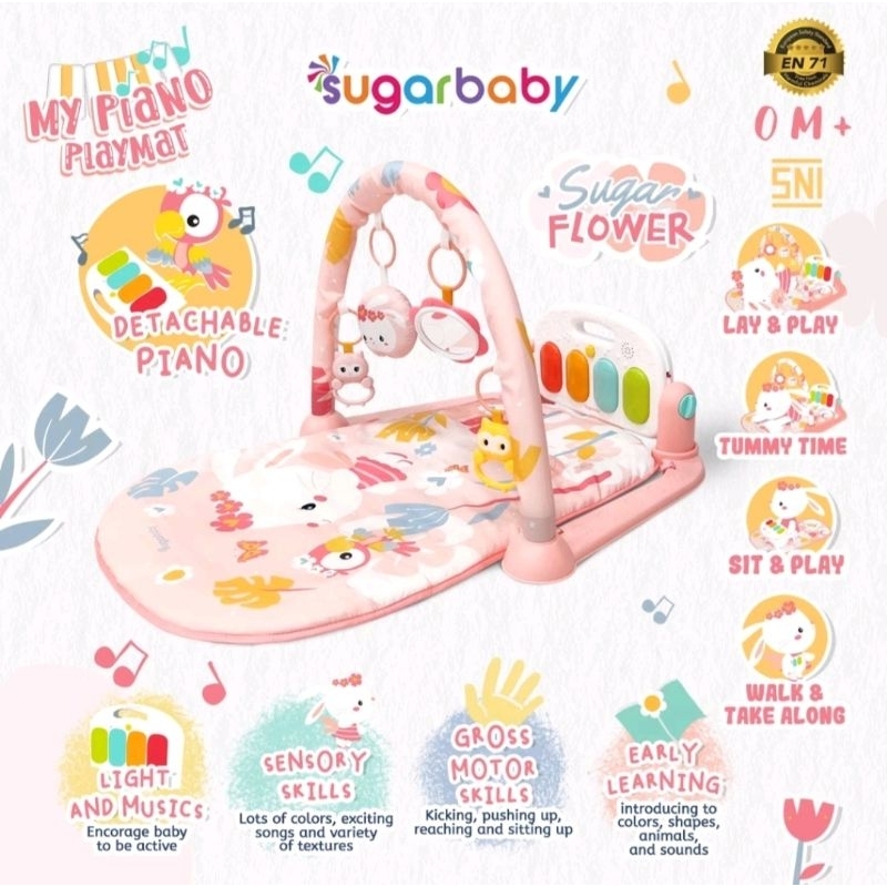 Sugar Baby My Piano Playmat Baby Gym Mainan Baby Play Gym