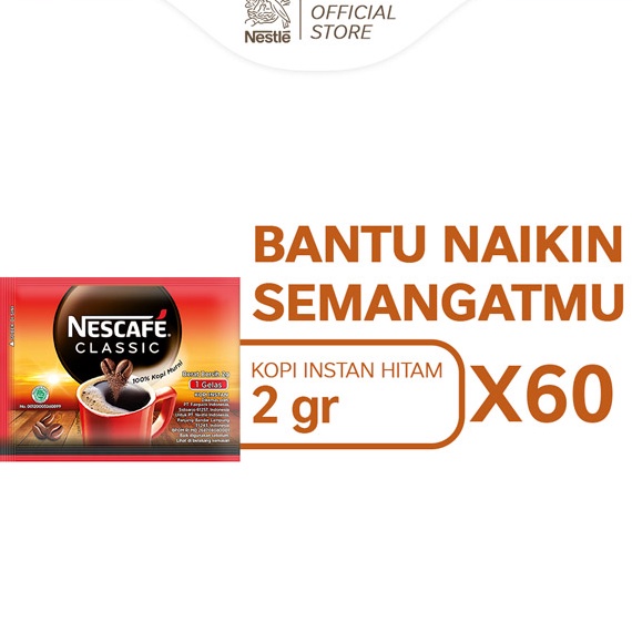 

[♾️K68➢] NESCAFE Classic Kopi Instan Hitam 60 x 2g [104]
