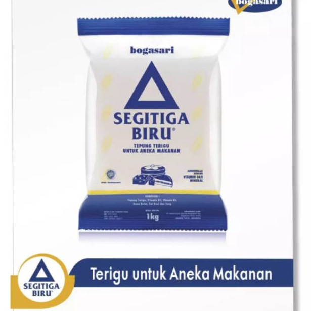 

[✳G34<] TEPUNG TERIGU SEGITIGA BIRU ECOPACK 1KG (TEPUNG TERIGU PROTEIN SEDANG) Product Terkece