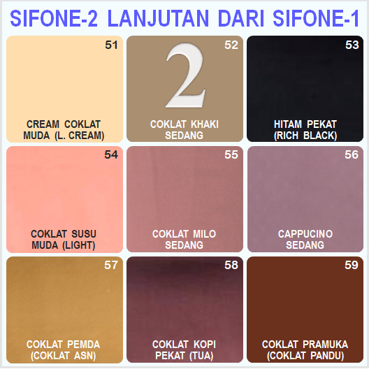 SIFONE-2 (KAIN CHIFFONE FINE - TOTAL SEDIA 59 WARNA) Untuk Pelapis / Hijab / Fashion Wanita dan Anak