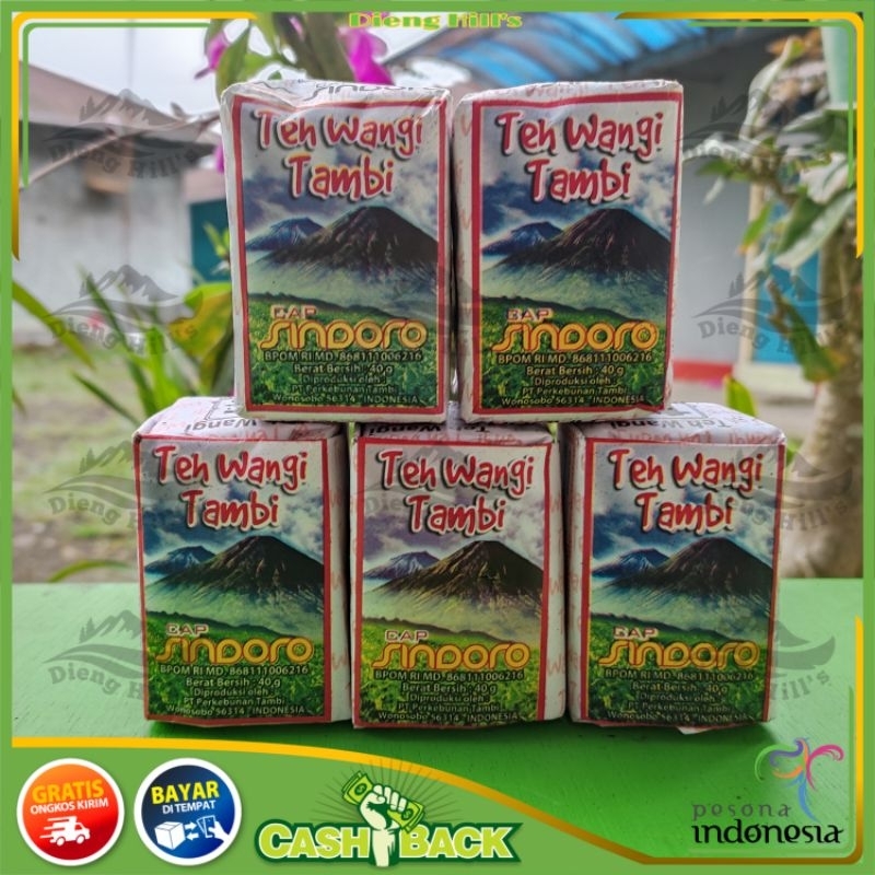 

TEH WANGI TAMBI CAP GUNUNG SINDORO PAKET HEMAT PER PACK ISI 5