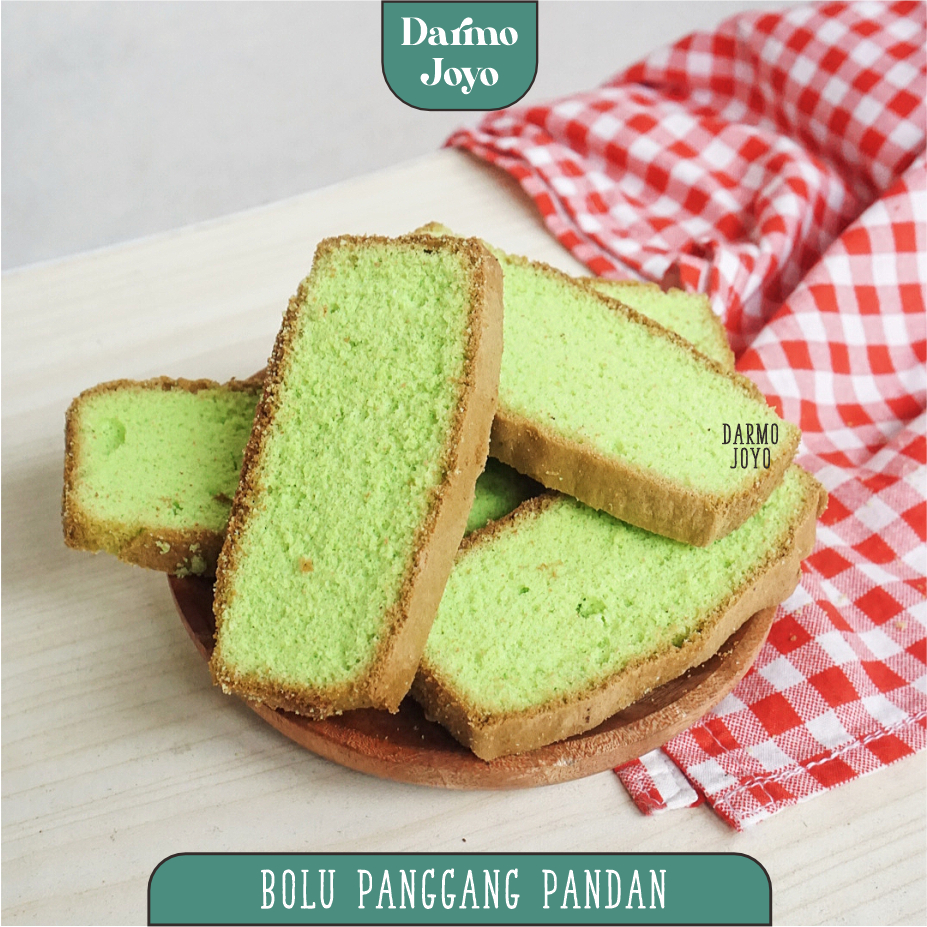 

Bolu Panggang Pandan 400gr - DARMO JOYO - Bolu Kering Spesial Empuk Renyah Manis Jadul Gurih Camilan Cemilan Jajanan Snack Kiloan