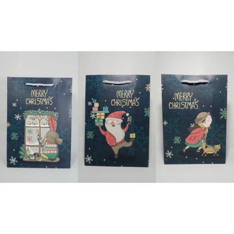 

(MIN 5 PCS) CHRISTMAS CARTOON PAPERBAG, TAS NATAL ILUSTRASI