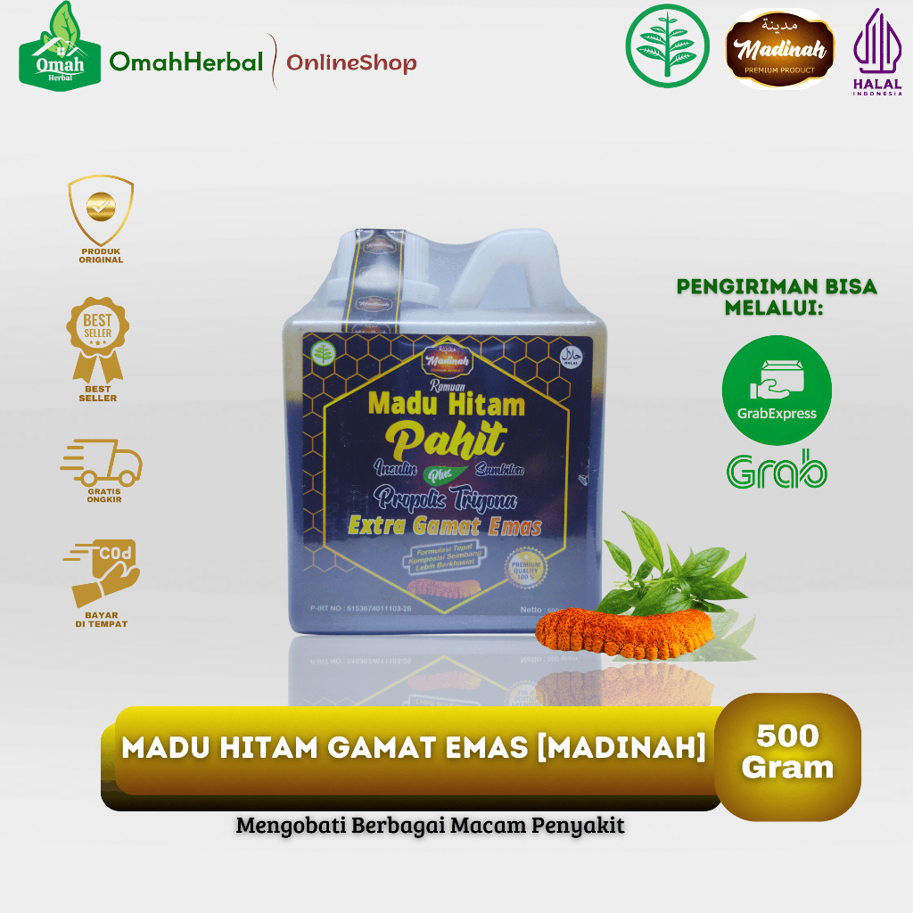 

MADU HITAM PAHIT Plus Gamat Gold 500Gram