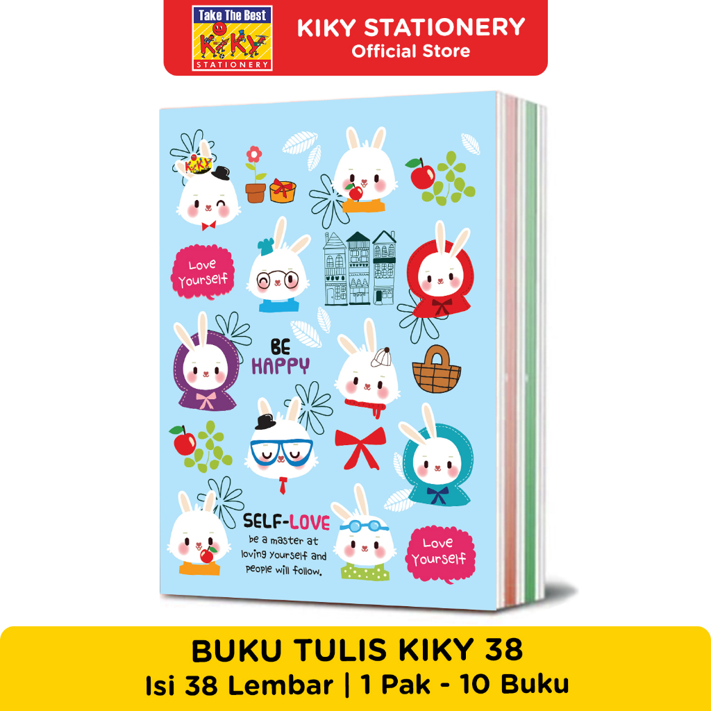 

KIKY Buku Tulis 38 Lembar - 10 Buku / Motif Random